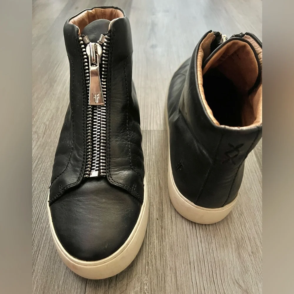 Lena by Frye double zip leather low top platform athletic shoes - Picture 3 of 10